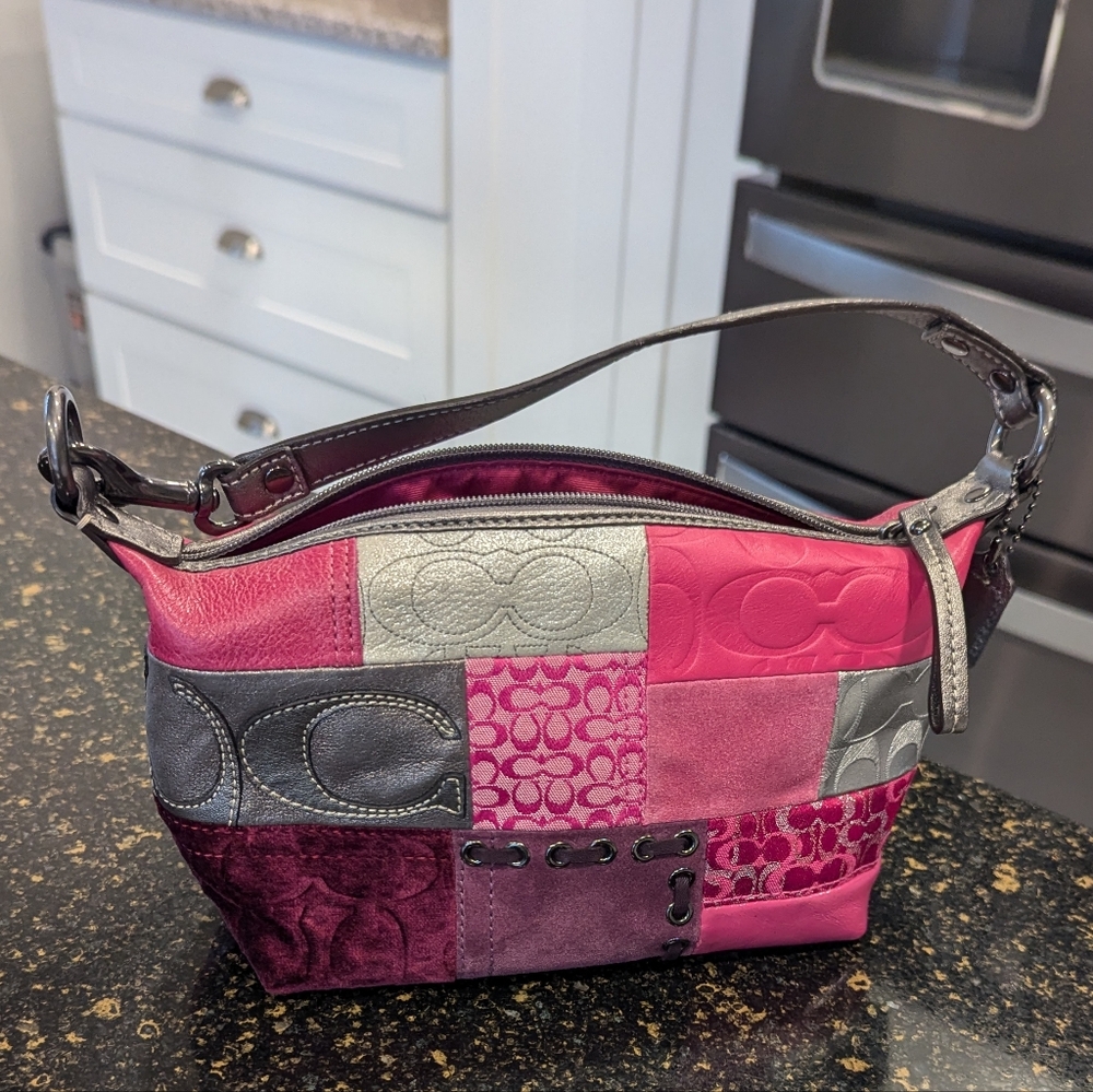 Y2K Pink Patchwork Demi Mini Shoulder Bag - Picture 2 of 10